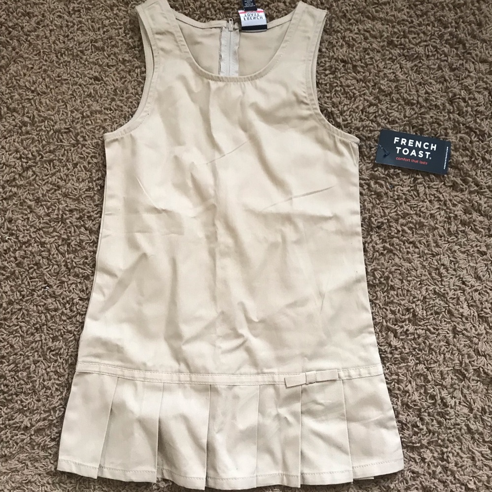 French Toast Pleated Hem Jumper